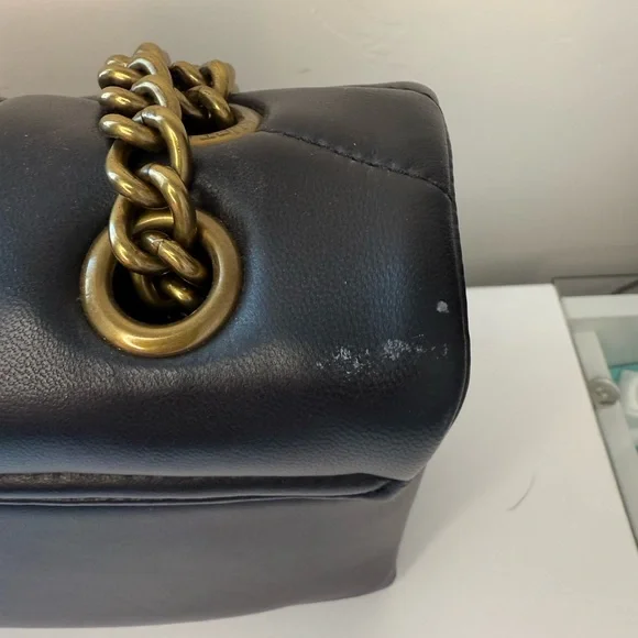 Kurt Geiger Black Quilted Chain Shoulder Bag - Picture 3 of 8